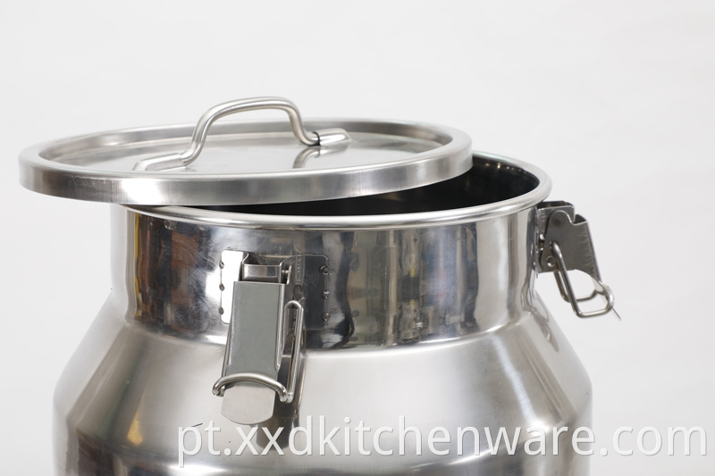 Stainless Steel Milk Bucket With Lid 7